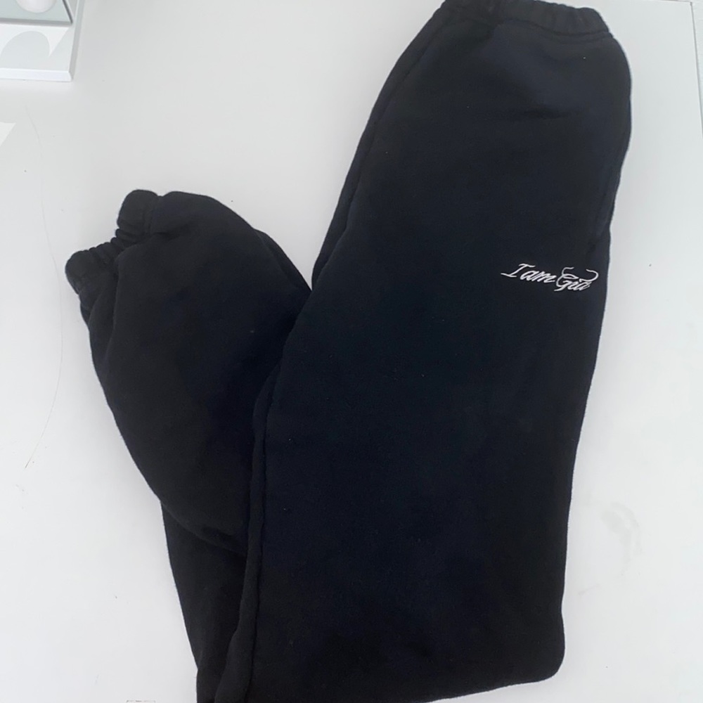i am gia black joggers